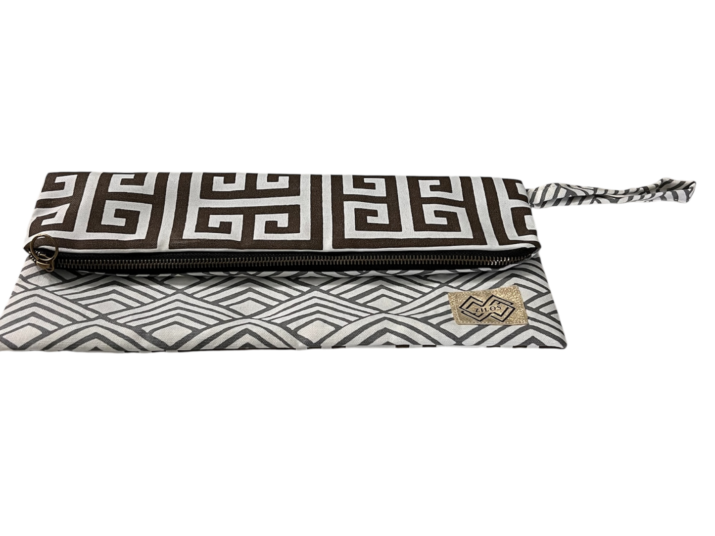 Geometriic Cotton Clutch - Greek Key Design