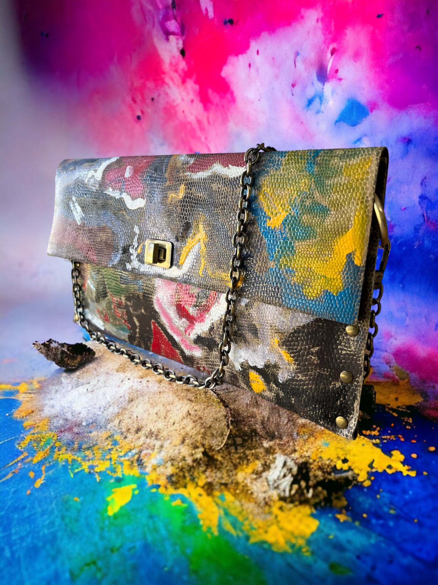 Embellished Art on Shoulder Bag
