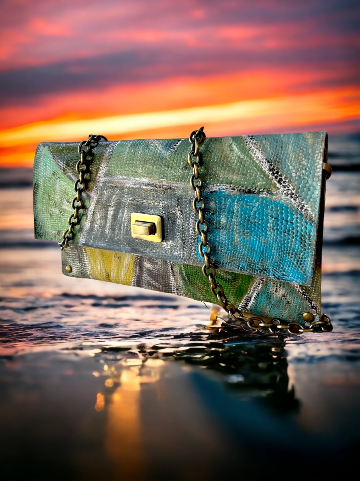 Aqua-Green Medium Crossbody