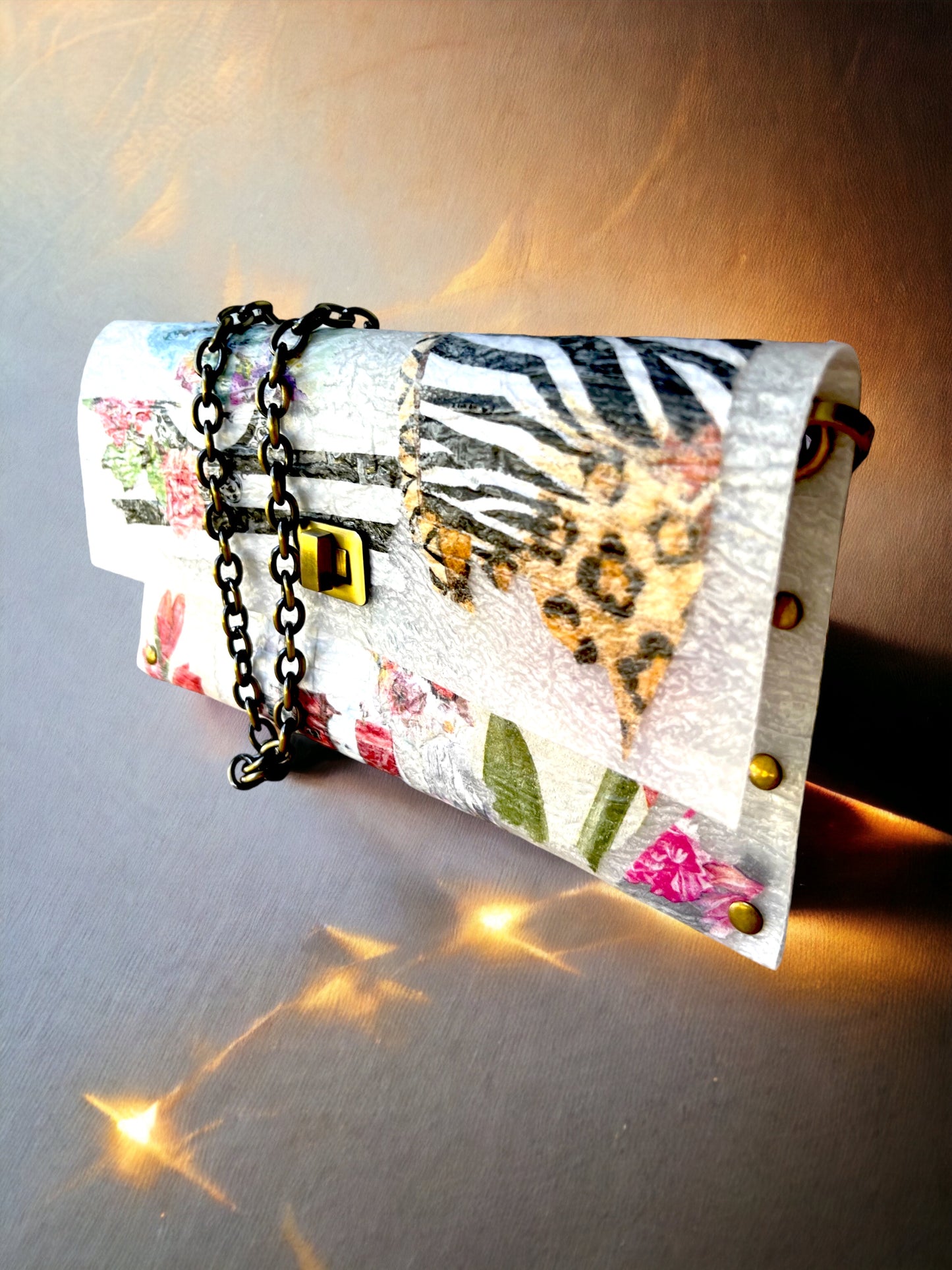 Eco-friendly Crossbody Animal Print Clutch Bag