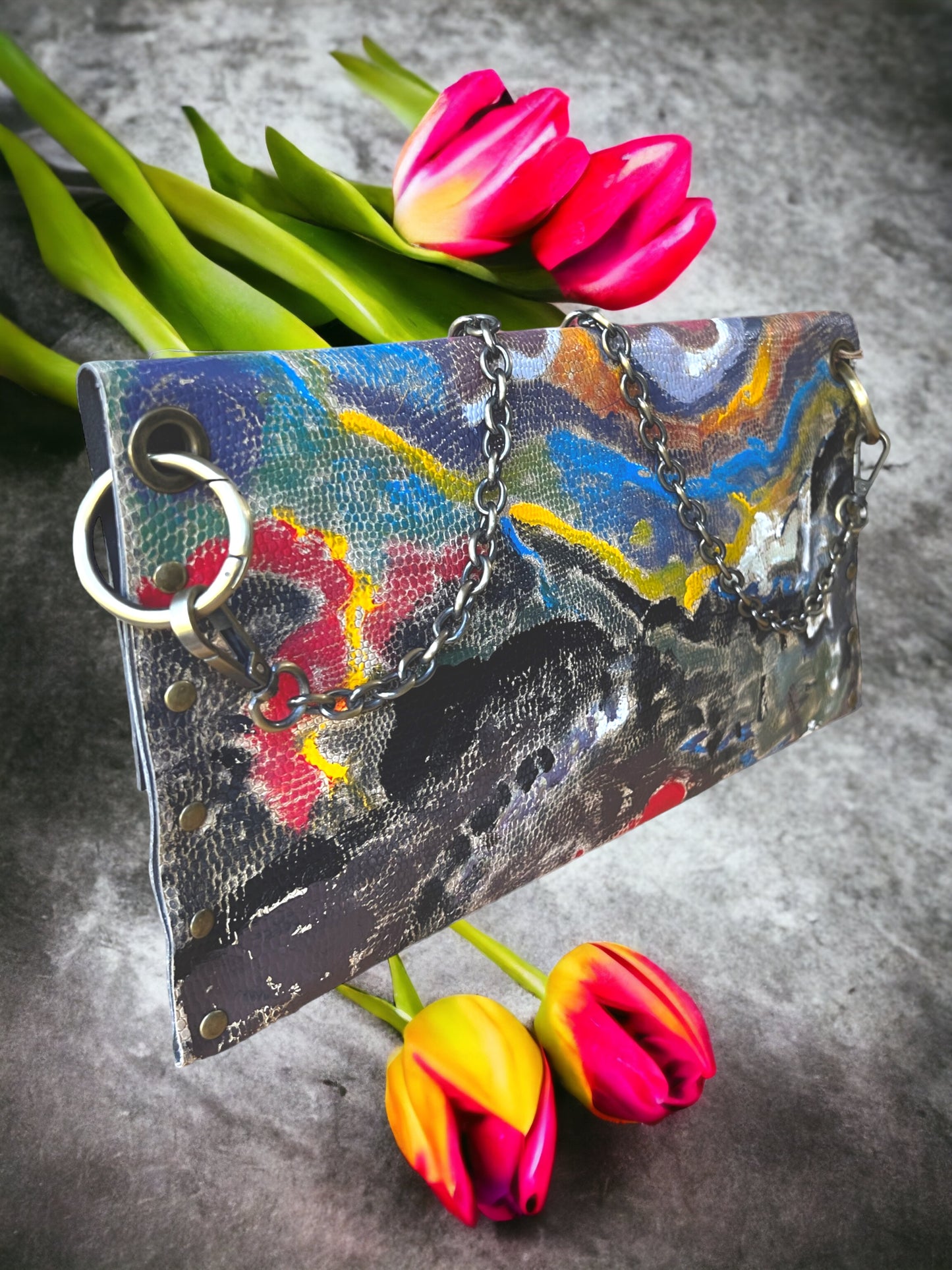 Embellished Art on Shoulder Bag