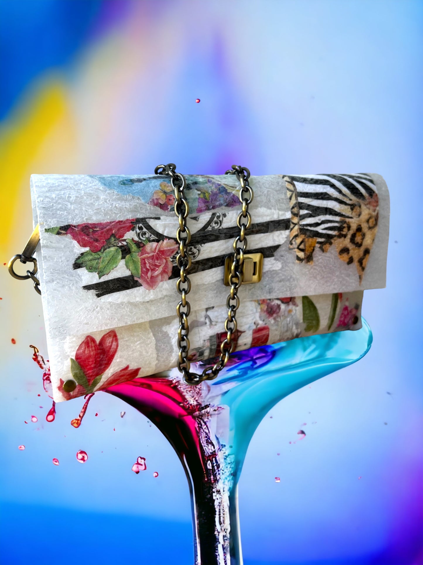 Eco-friendly Crossbody Animal Print Clutch Bag