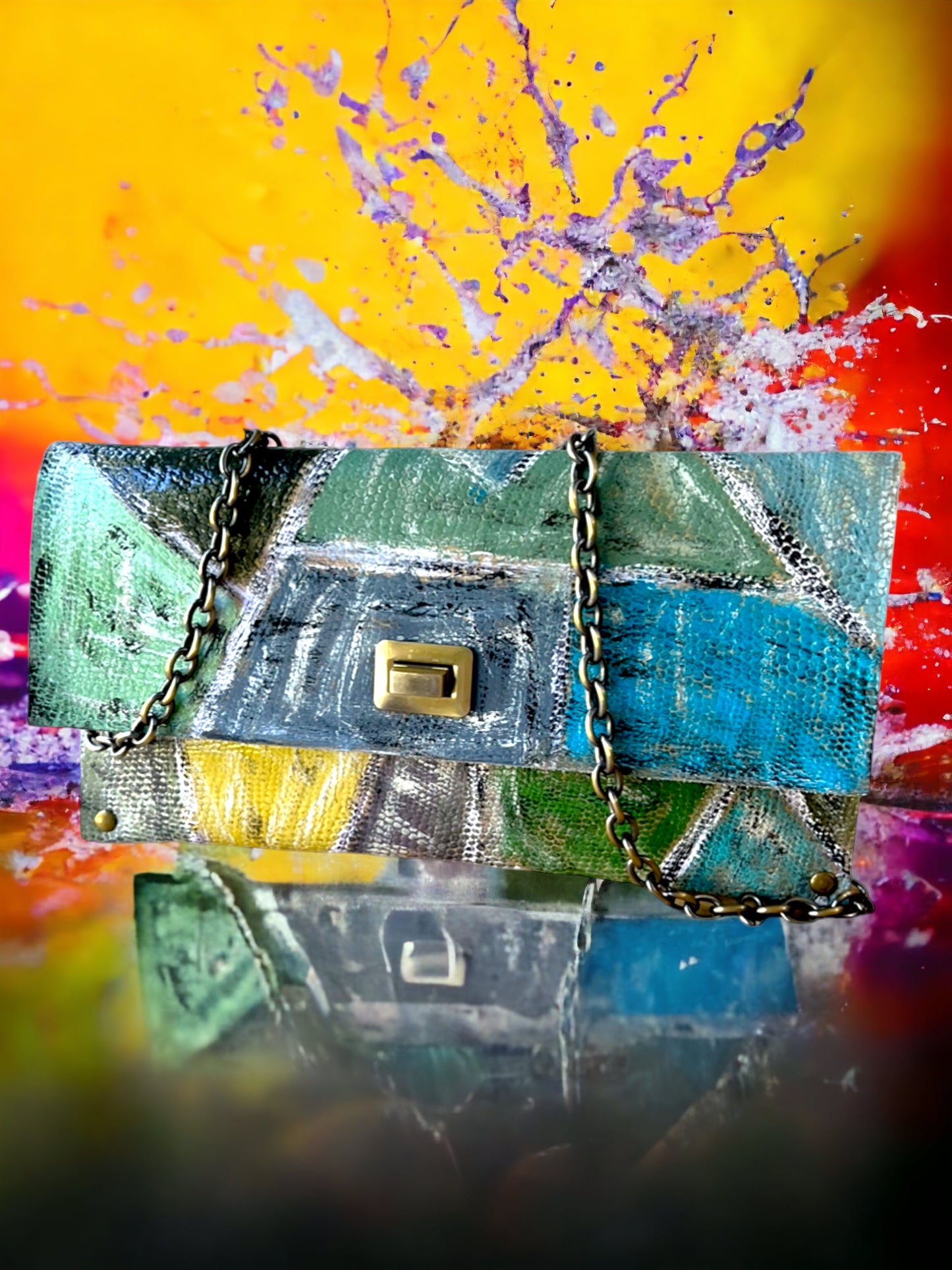 Aqua-Green Medium Crossbody