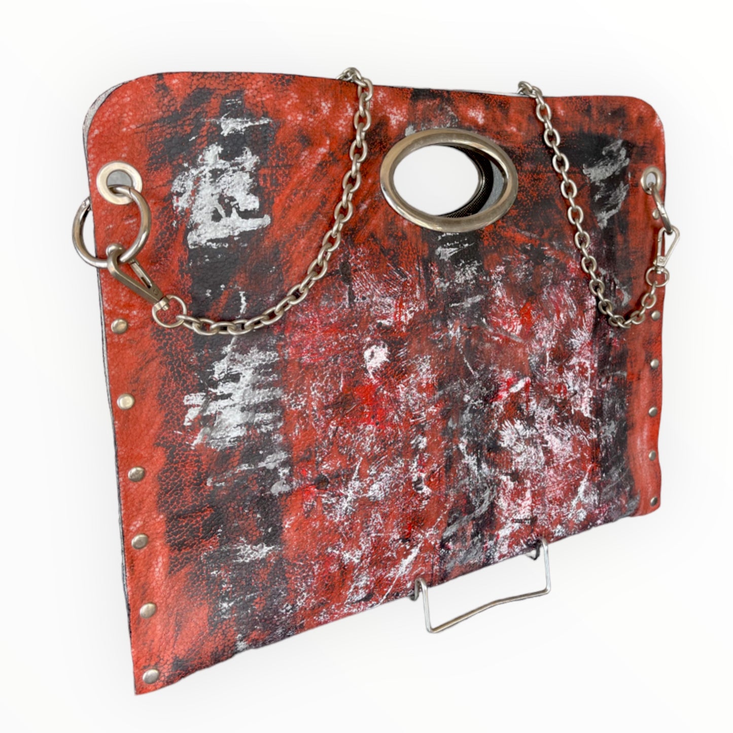 Orange Rusty Red Horizon Leather Bag
