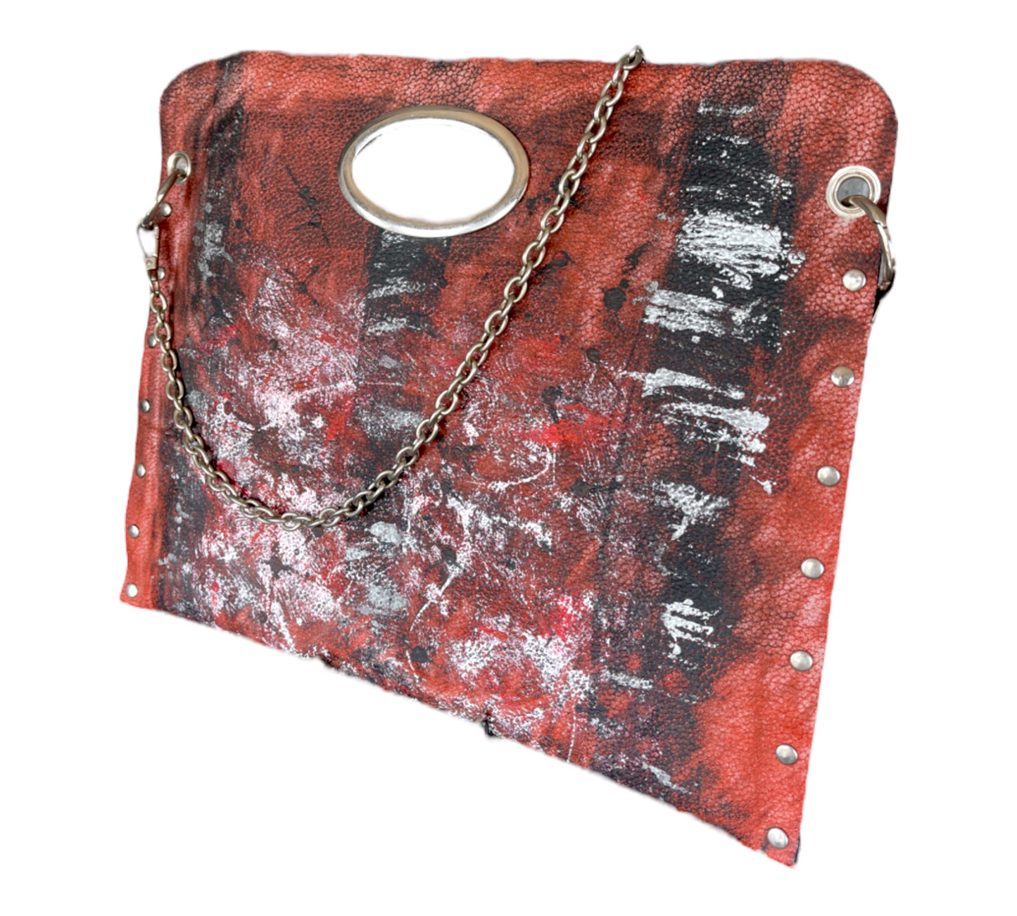 Orange Rusty Red Horizon Leather Bag