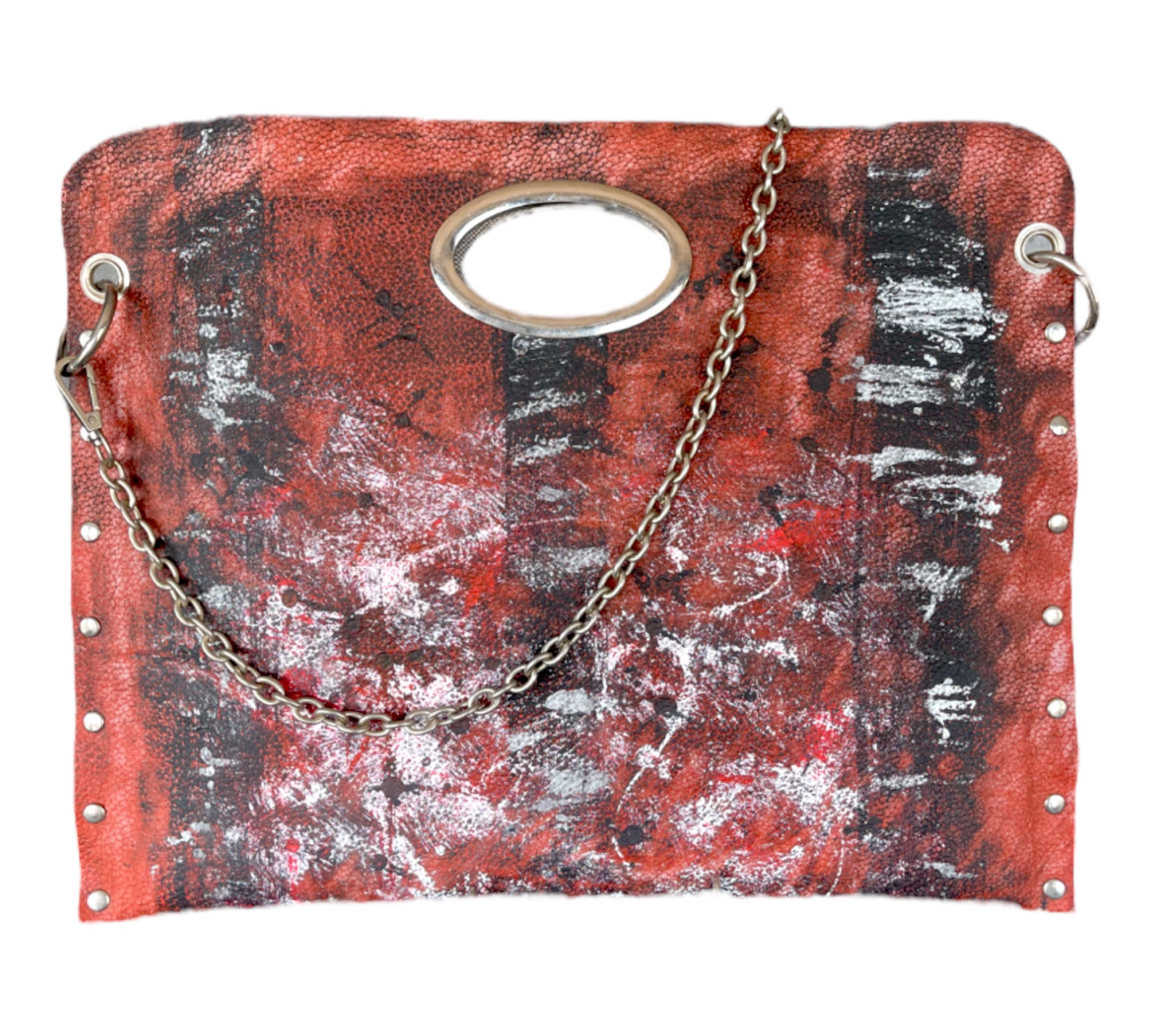 Orange Rusty Red Horizon Leather Bag