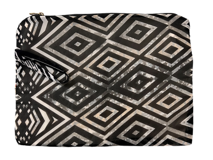 Two-Sided Geometric Clutch - Earth Tones