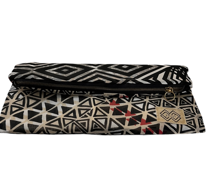 Two-Sided Geometric Clutch - Earth Tones