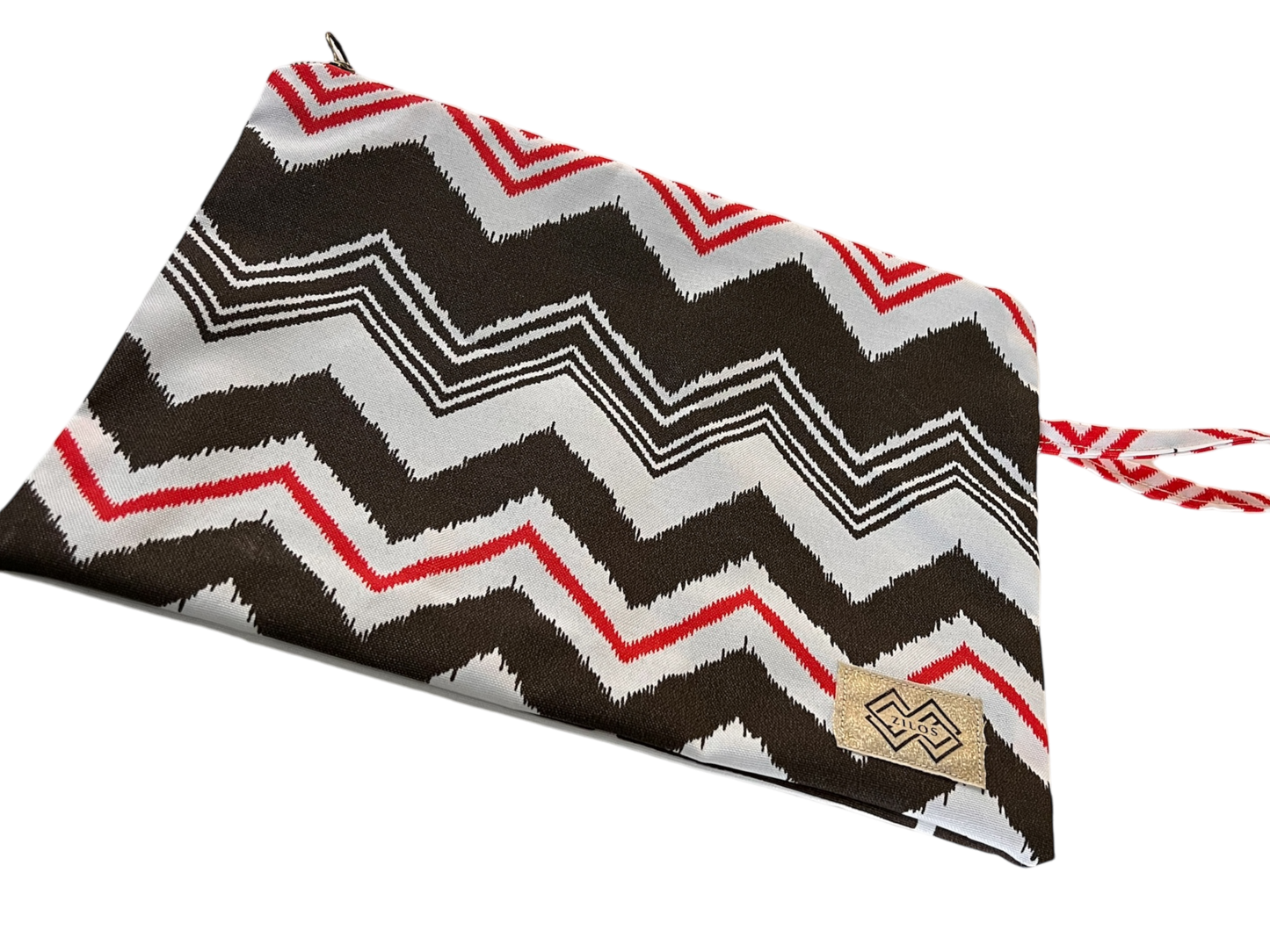 Zigzag and Meander Pattern Canvas Bag