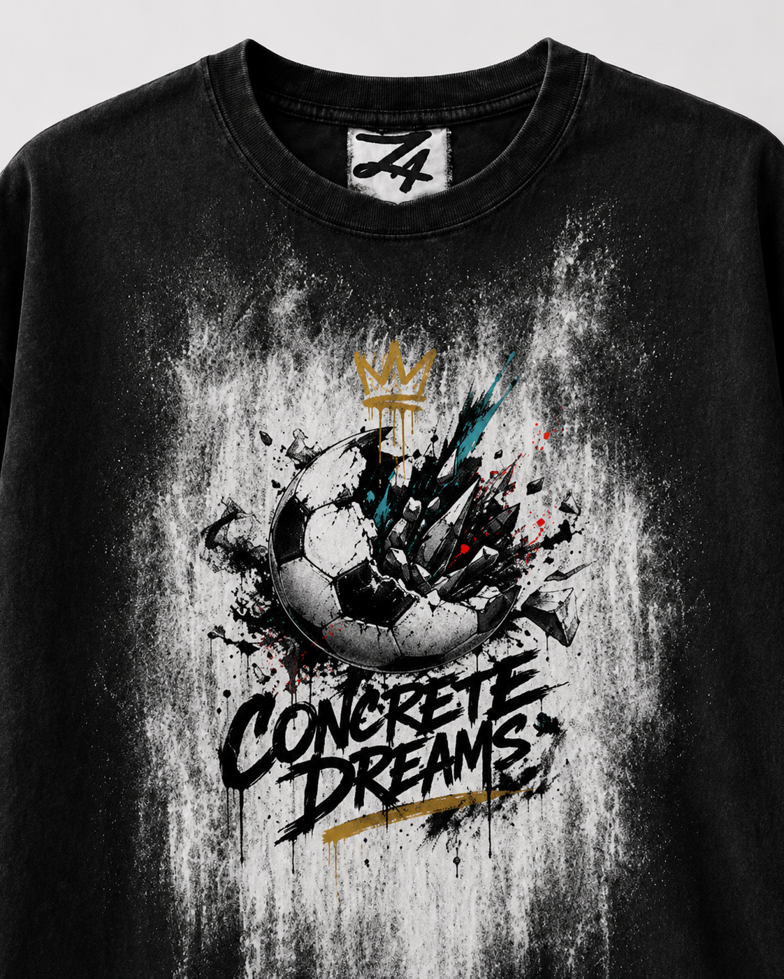 Black Soccer Graphic T-Shirt for Men | Streetwear Tee