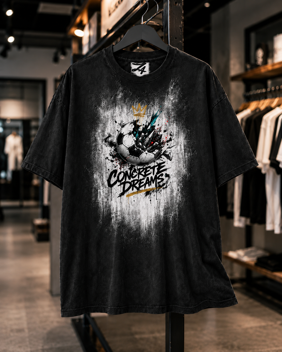 Black Soccer Graphic T-Shirt for Men | Streetwear Tee