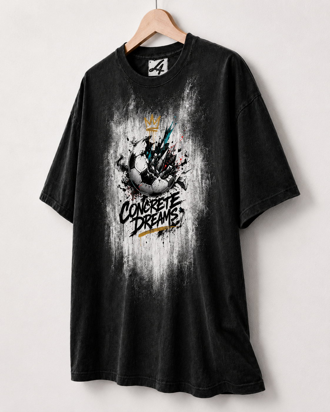 Black Soccer Graphic T-Shirt for Men | Streetwear Tee
