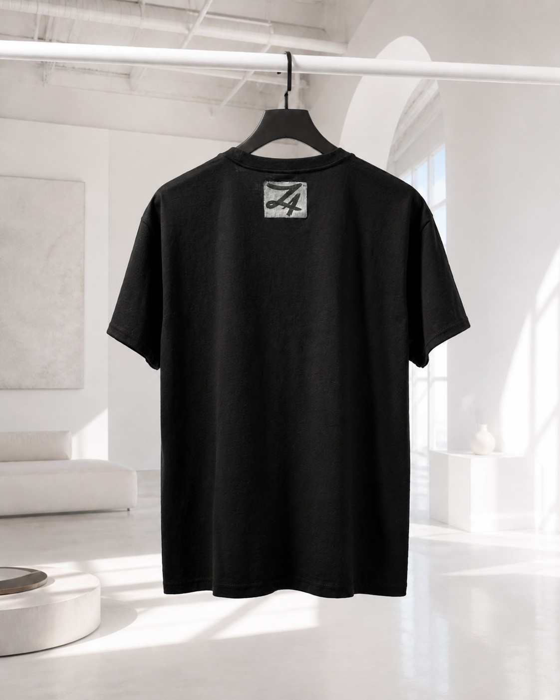 Men’s Black Graphic T-Shirt | Hand-Painted Abstract Streetwear Tee