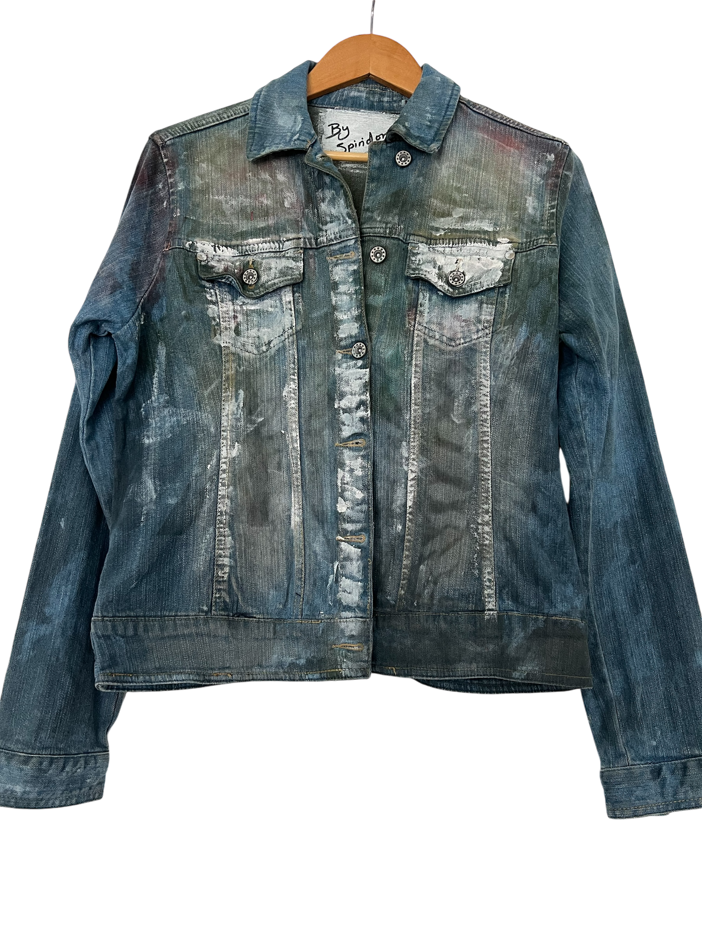 Modern Grunge Hand-Painted Denim Jacket - Streetwear Style