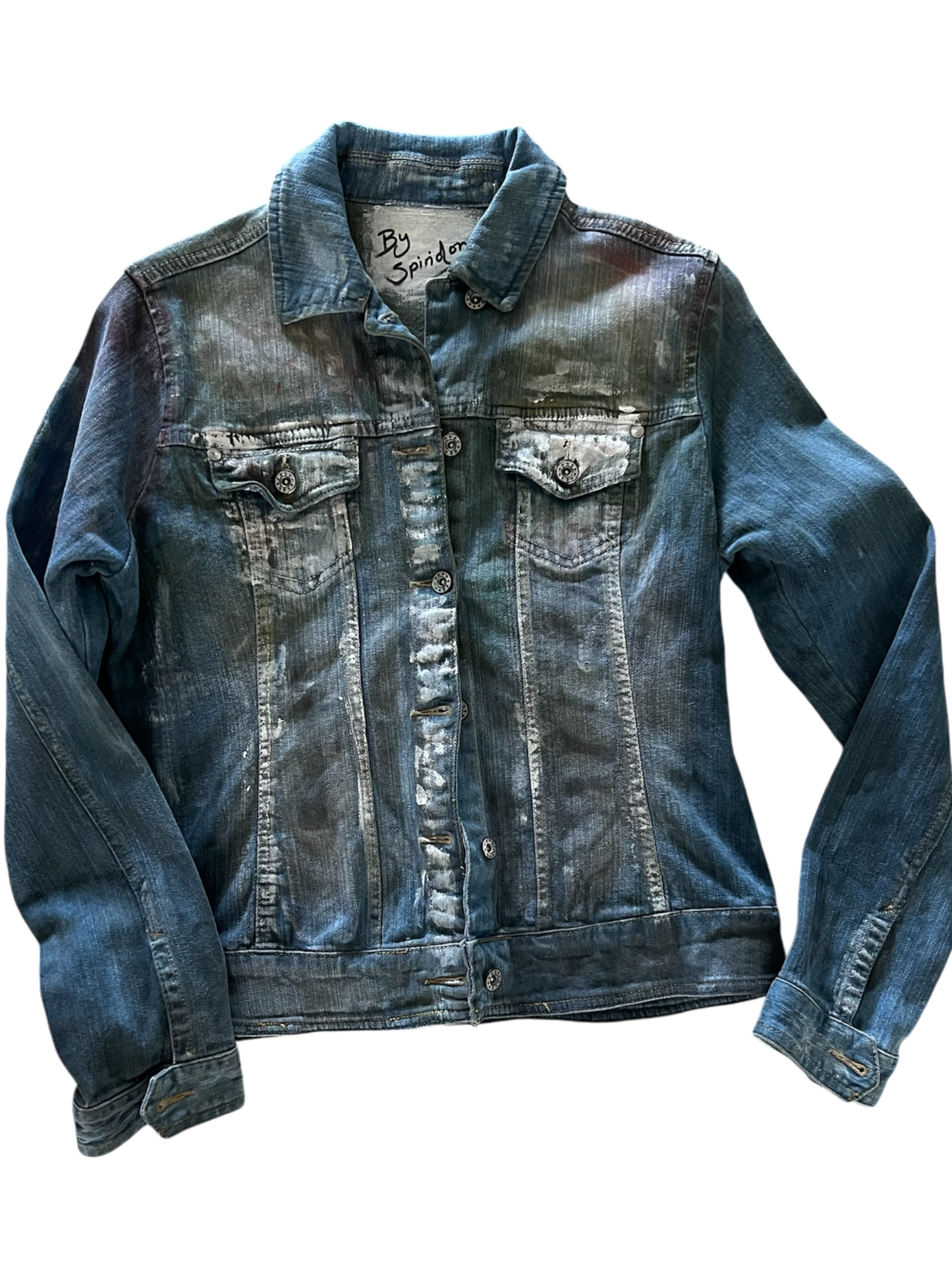 Modern Grunge Hand-Painted Denim Jacket - Streetwear Style