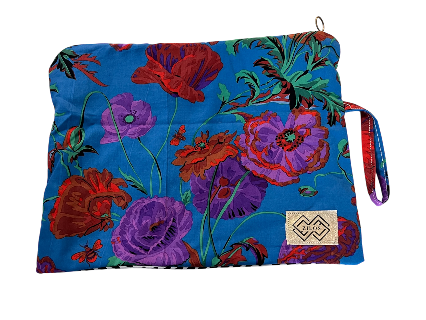 Geometric Elegance and Tropical Vibrance Dual-Sided Clutch