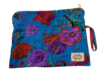 Dual-Sided Cotton Clutch - Geometric & Tropical Print