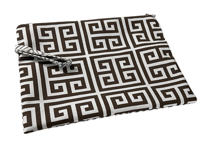 Geometriic Cotton Clutch - Greek Key Design