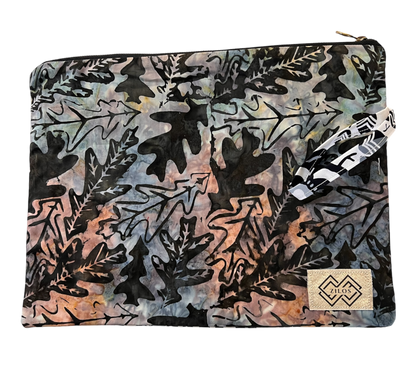 Black & Neural Two-Sided Clutch - Floral& Abstract