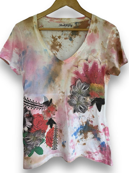 Abstract Flower Graphic Tee