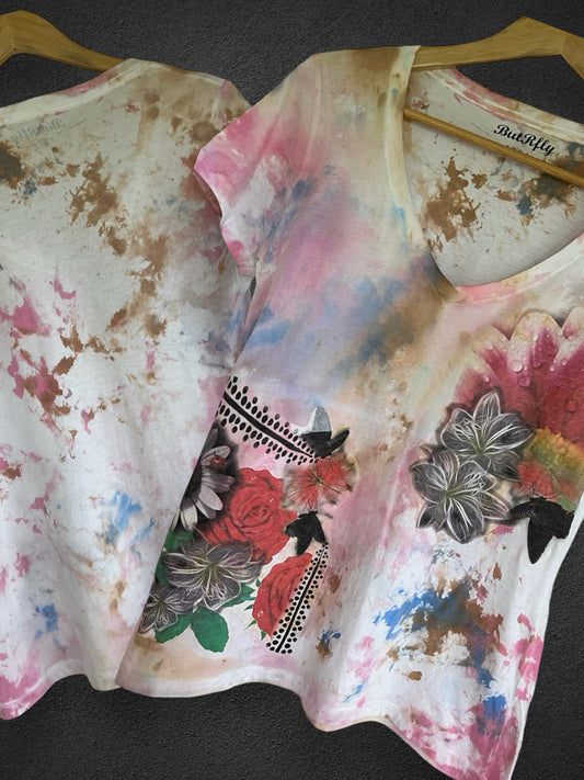 Abstract Flower Graphic Tee