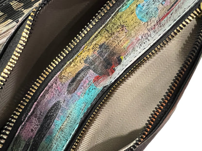 Hand-Painted Barrel Crossbody Bag *