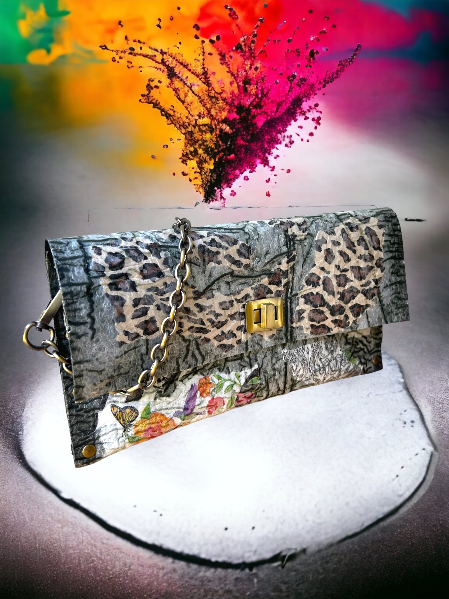 Recycled Animal Print Handbag