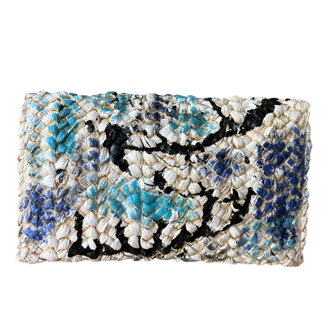 Straw Woven Clutch Hand-Painted