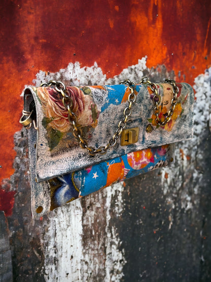 One-of-a-Kind Hand-Painted Leather Handbag *