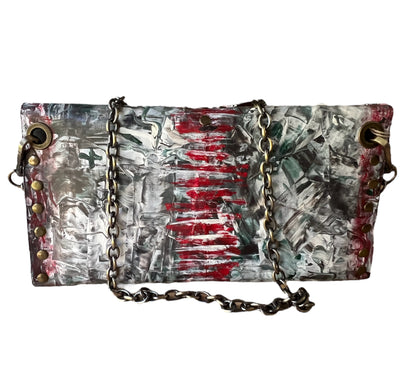 Curved Stroke Leather Crossbody