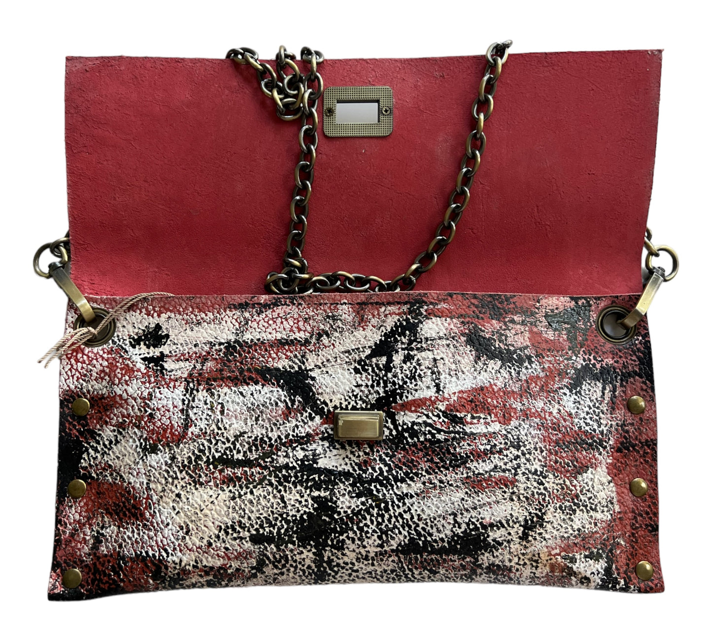 Leather Hand Painted Handbag