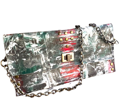 Curved Stroke Leather Crossbody