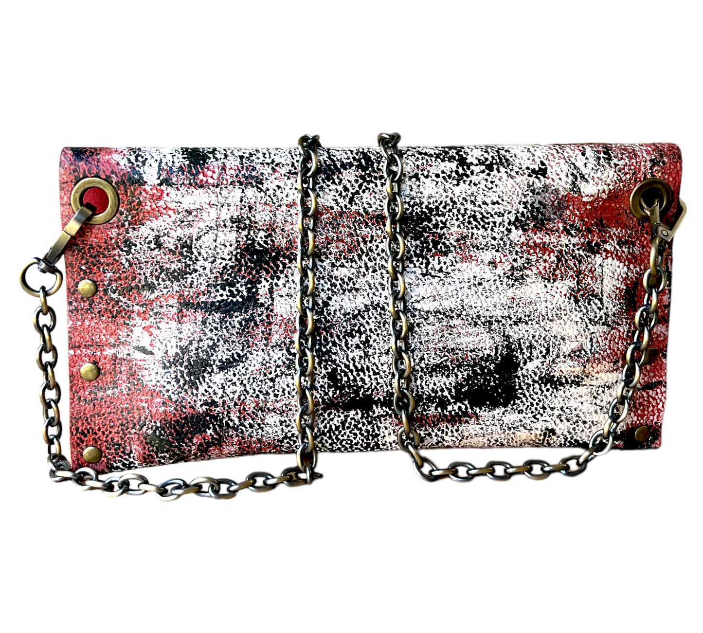 Leather Hand Painted Handbag