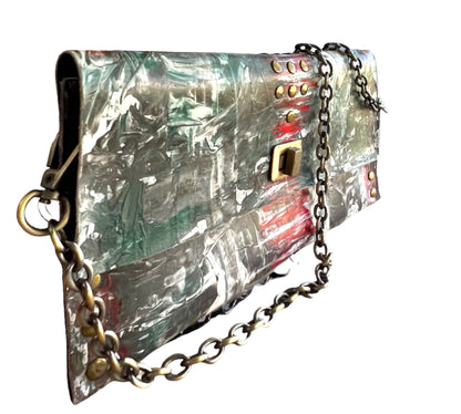 Curved Stroke Leather Crossbody