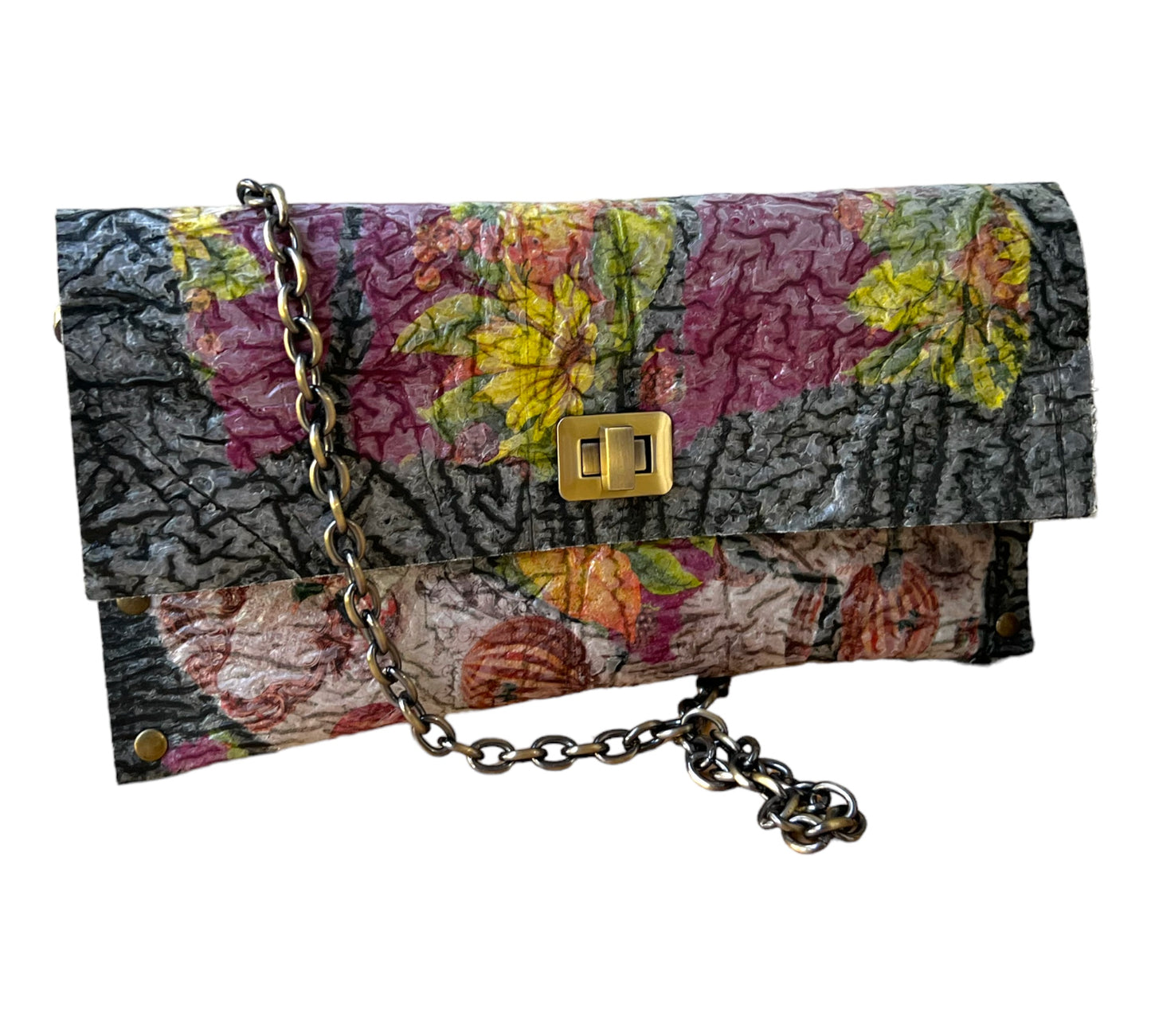 Black Purple Yellow Eco-Friendly Crossbody Purse