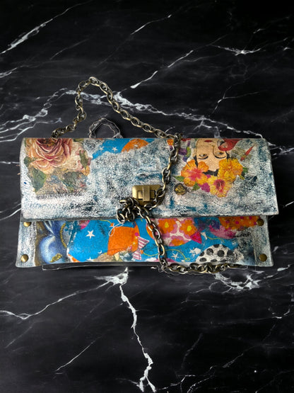One-of-a-Kind Hand-Painted Leather Handbag *