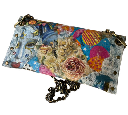 One-of-a-Kind Hand-Painted Leather Handbag *
