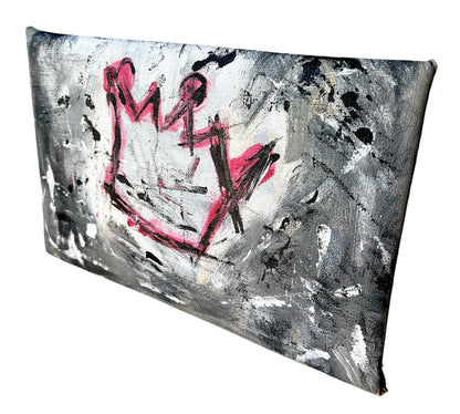 Hand-Painted Faux Leather Envelope Clutch Bag *
