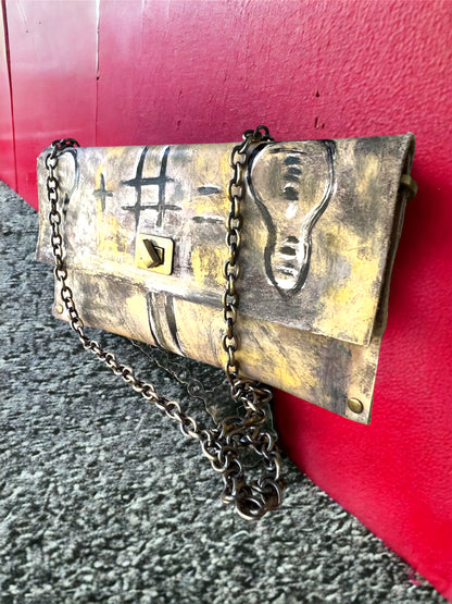 Free Toxic - Hand-Painted Leather Shoulder Bag