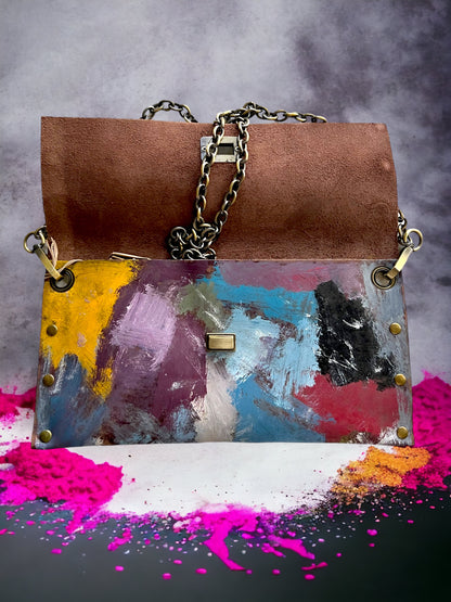 Contemporary Art on Leather Handbag