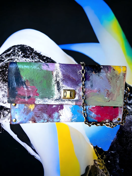 Contemporary Art on Leather Handbag