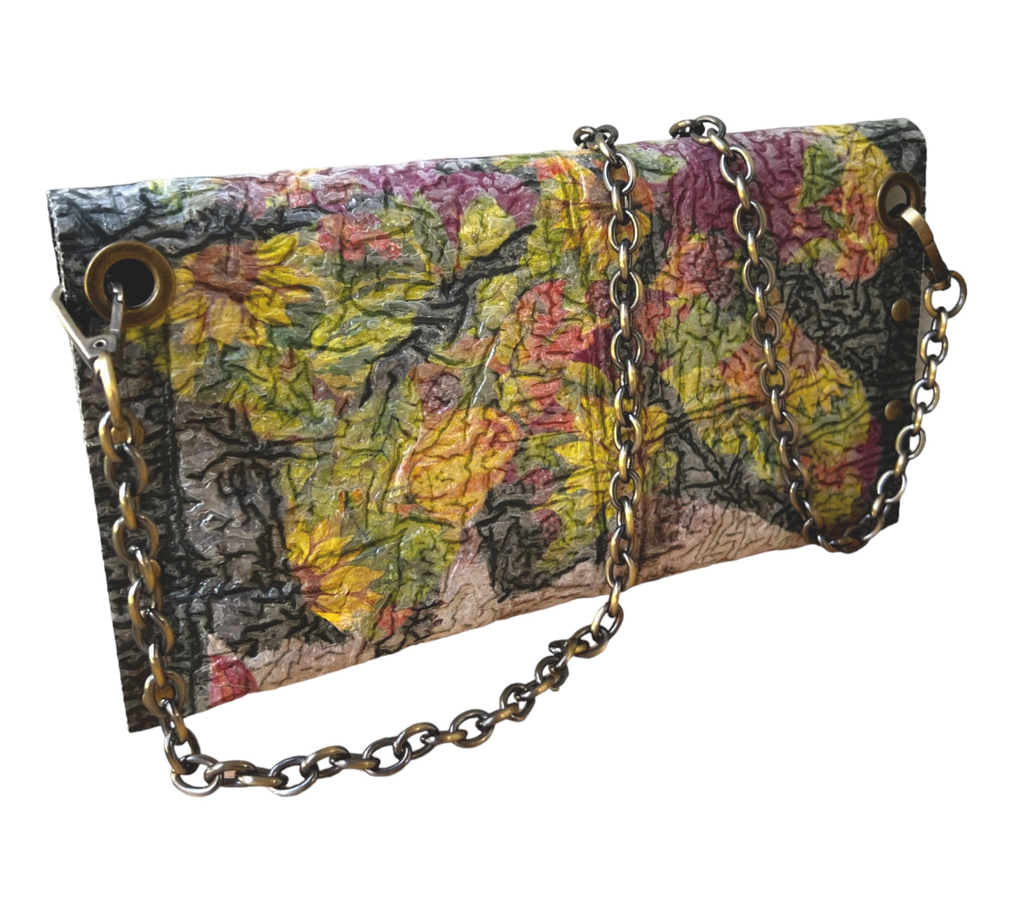 Black Purple Yellow Eco-Friendly Crossbody Purse