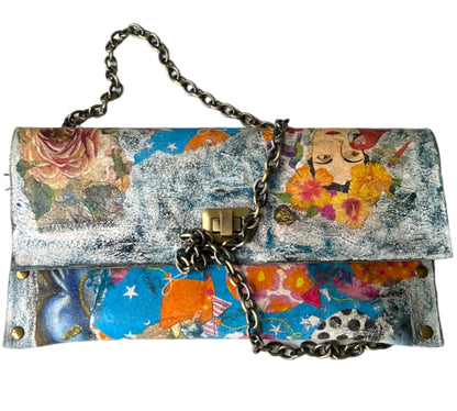 One-of-a-Kind Hand-Painted Leather Handbag *