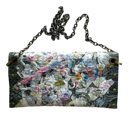 Vegan Handbag Recycled - Decoupaged