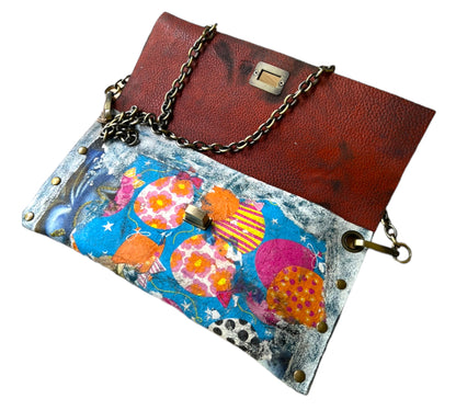 One-of-a-Kind Hand-Painted Leather Handbag *