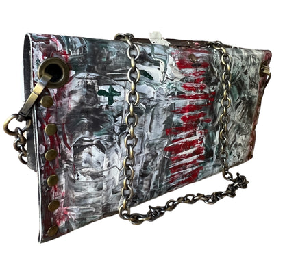 Curved Stroke Leather Crossbody