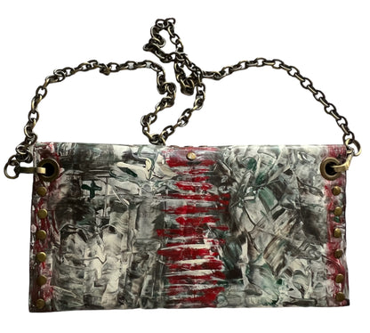 Curved Stroke Leather Crossbody