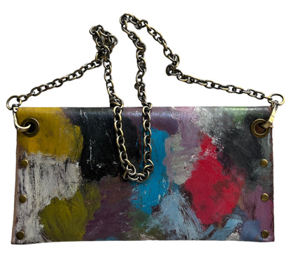 Contemporary Art on Leather Handbag
