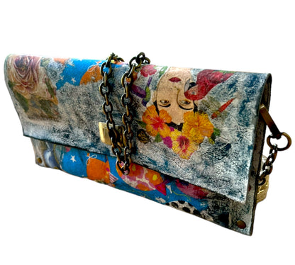 One-of-a-Kind Hand-Painted Leather Handbag *
