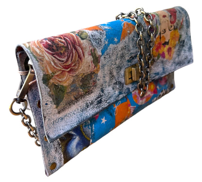One-of-a-Kind Hand-Painted Leather Handbag *
